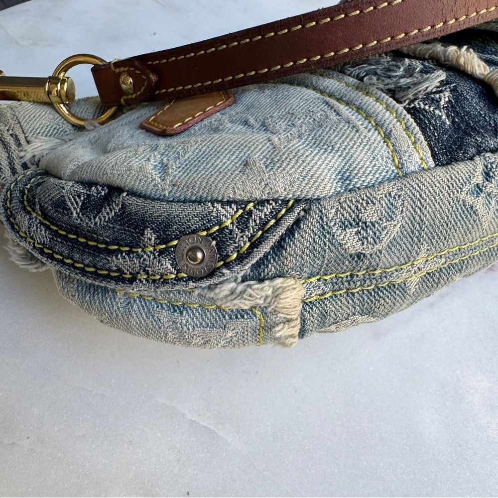 Louis Vuitton Denim Patchwork Pouchy Shoulder Bag - Picture 14 of 16